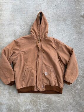 Vintage Carhartt FRJ184 2XL Brown Flame-Resistant Duck Active Jacket Quilt